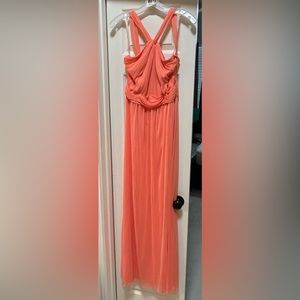 David’s Bridal Coral Bridesmaid Dress size 6
